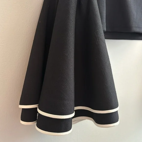 Torn by Ronny Kobo black heavyweight top with wide flare bell sleeves - Picture 3 of 7